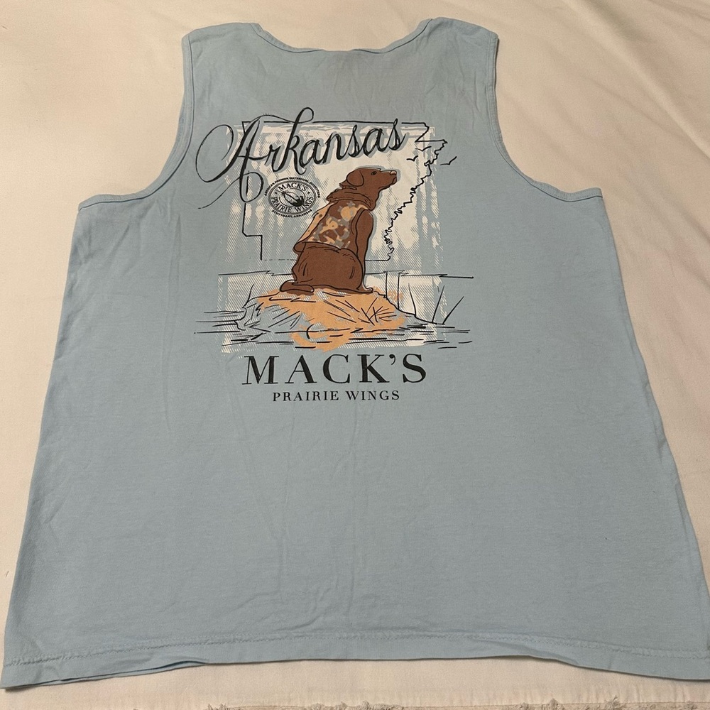 Mack’s Prairie Wings Arkansas Tank, Medium, Aqua, Chocolate Lab Tank